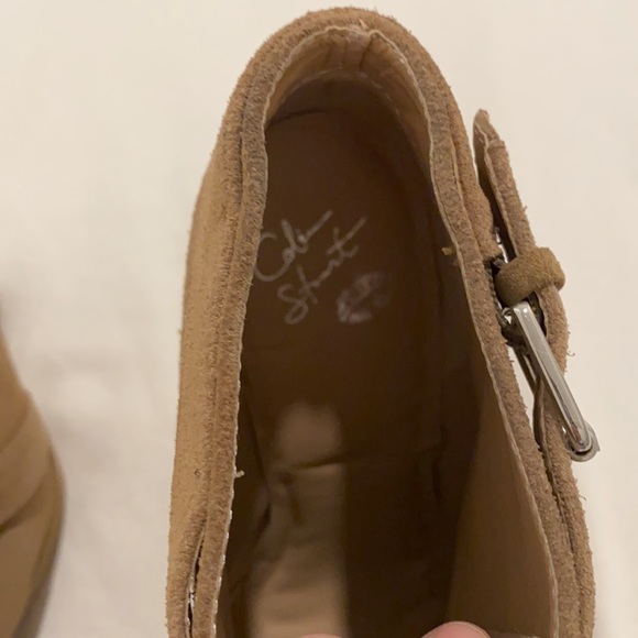 Brown/tan suede wedges - Picture 7 of 9